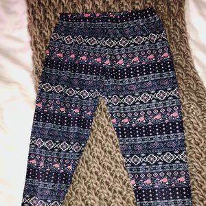 indigo & pink leggings